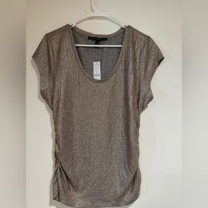 WHBM Rose Gold Foil Shirt, Size L